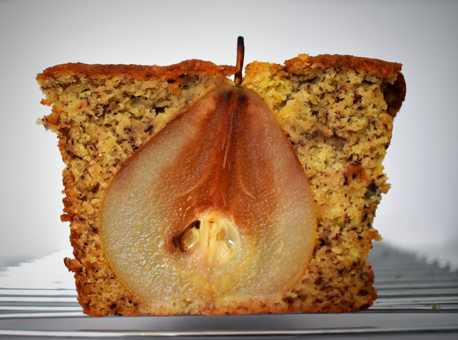 {GF} Banana Bread with Gluhwein Poached Pears 23