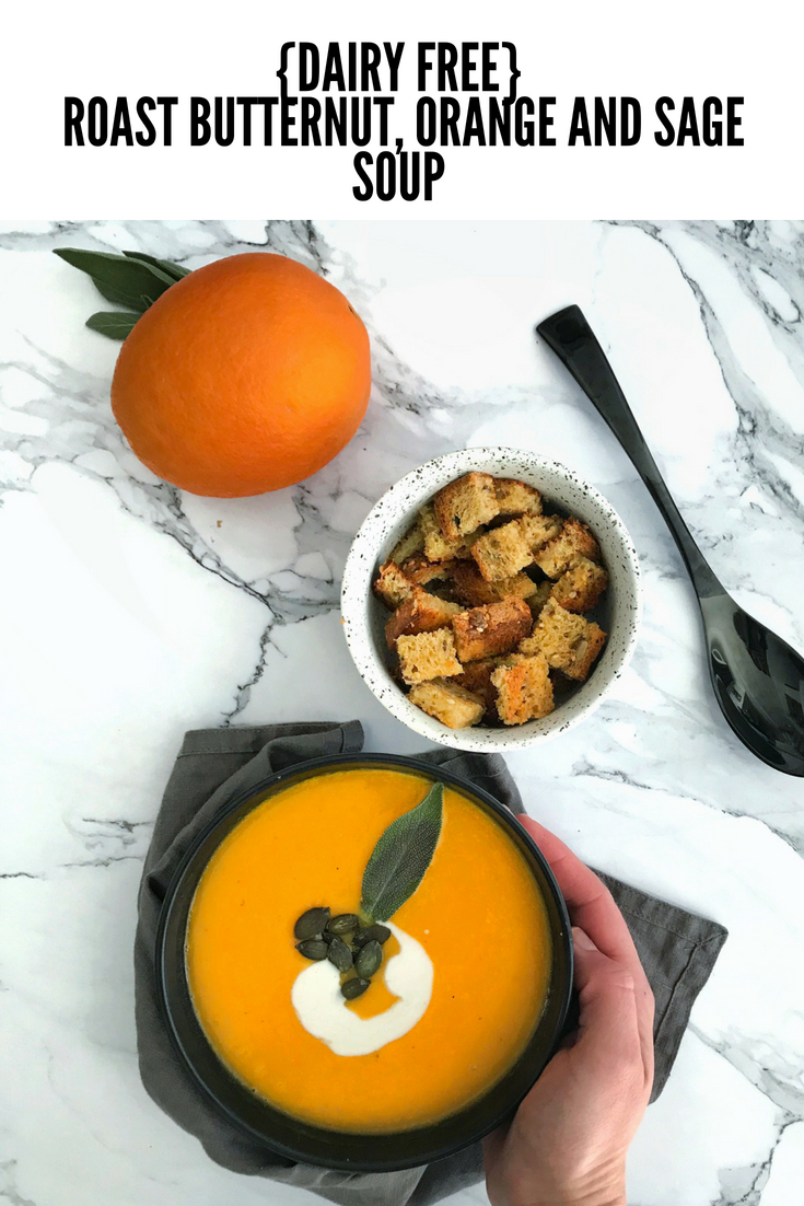 {Dairy Free} Delicious Roast Butternut Orange and Sage Soup 15
