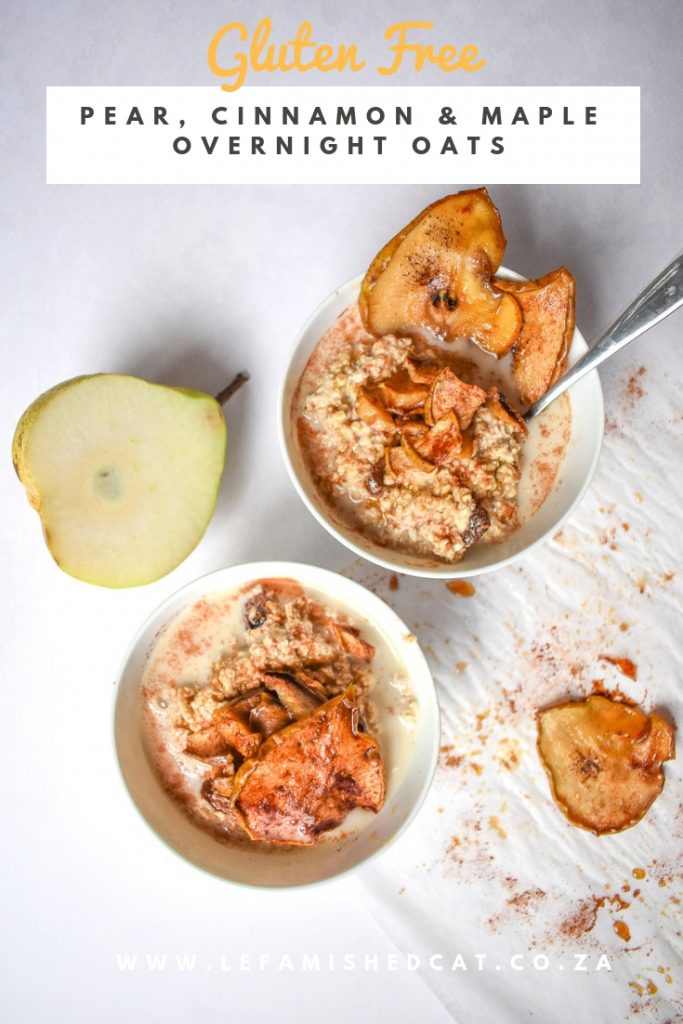 Pear Cinnamon & Maple Overnight Oats Le Famished Cat