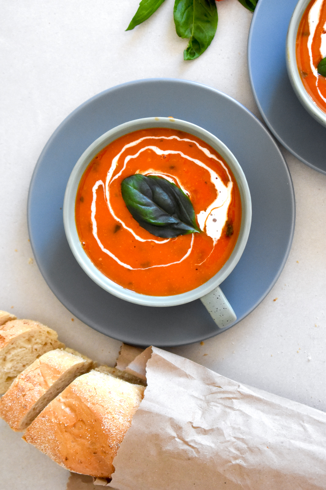 30-minute tomato and basil soup