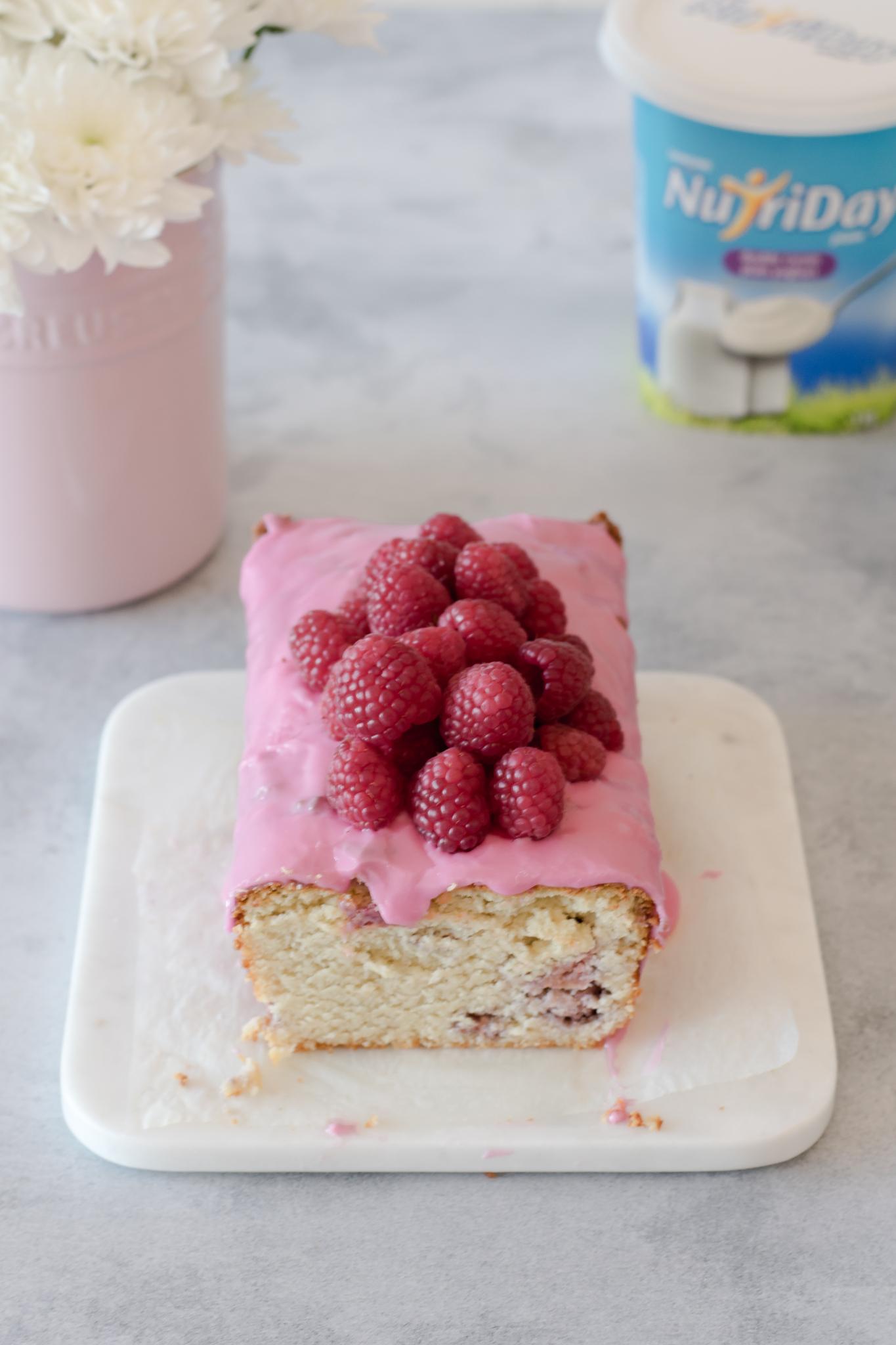 Yoghurt and Raspberry Loaf Cake