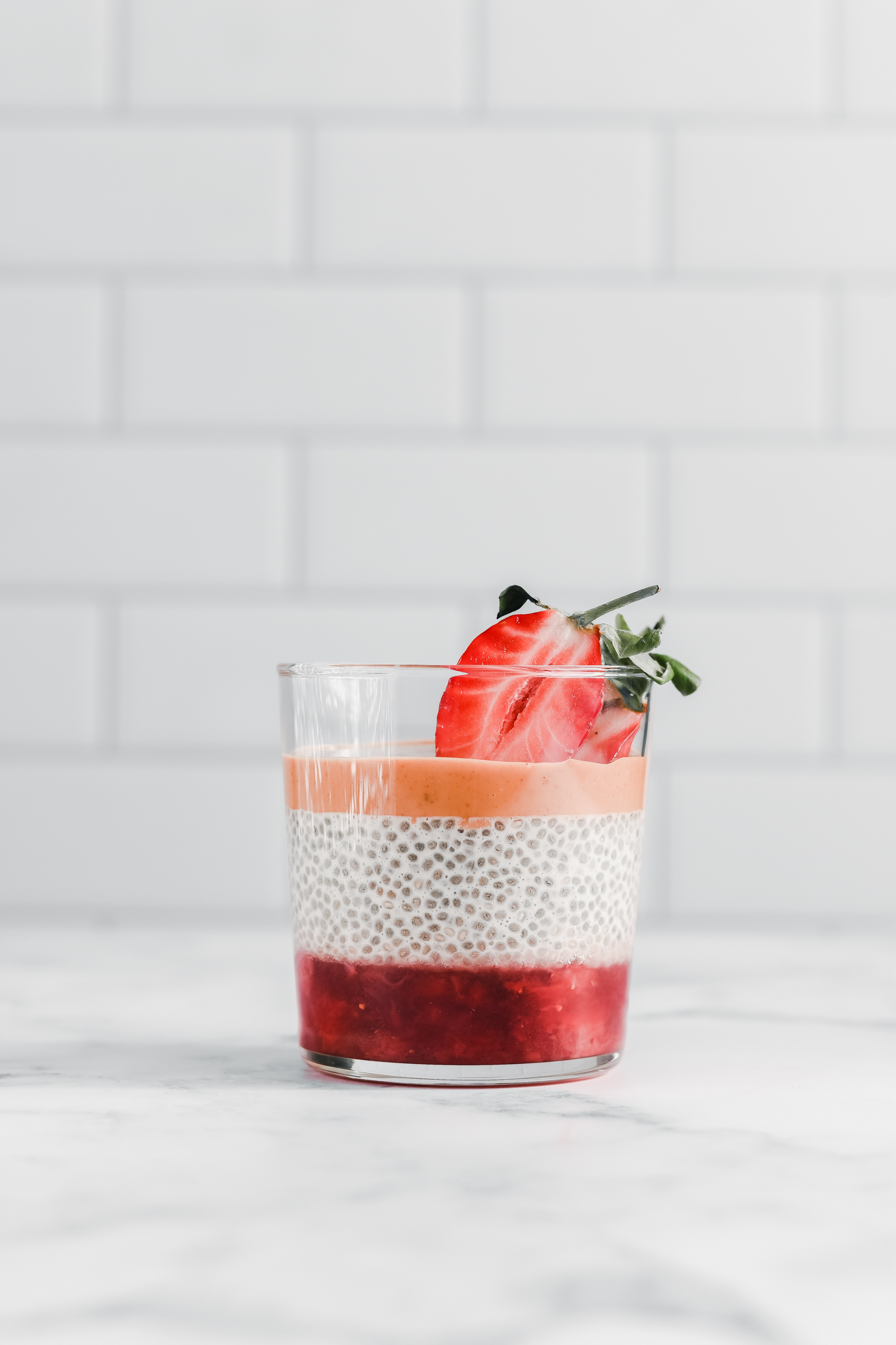 Three Layered Peanut Butter and Jelly Chia