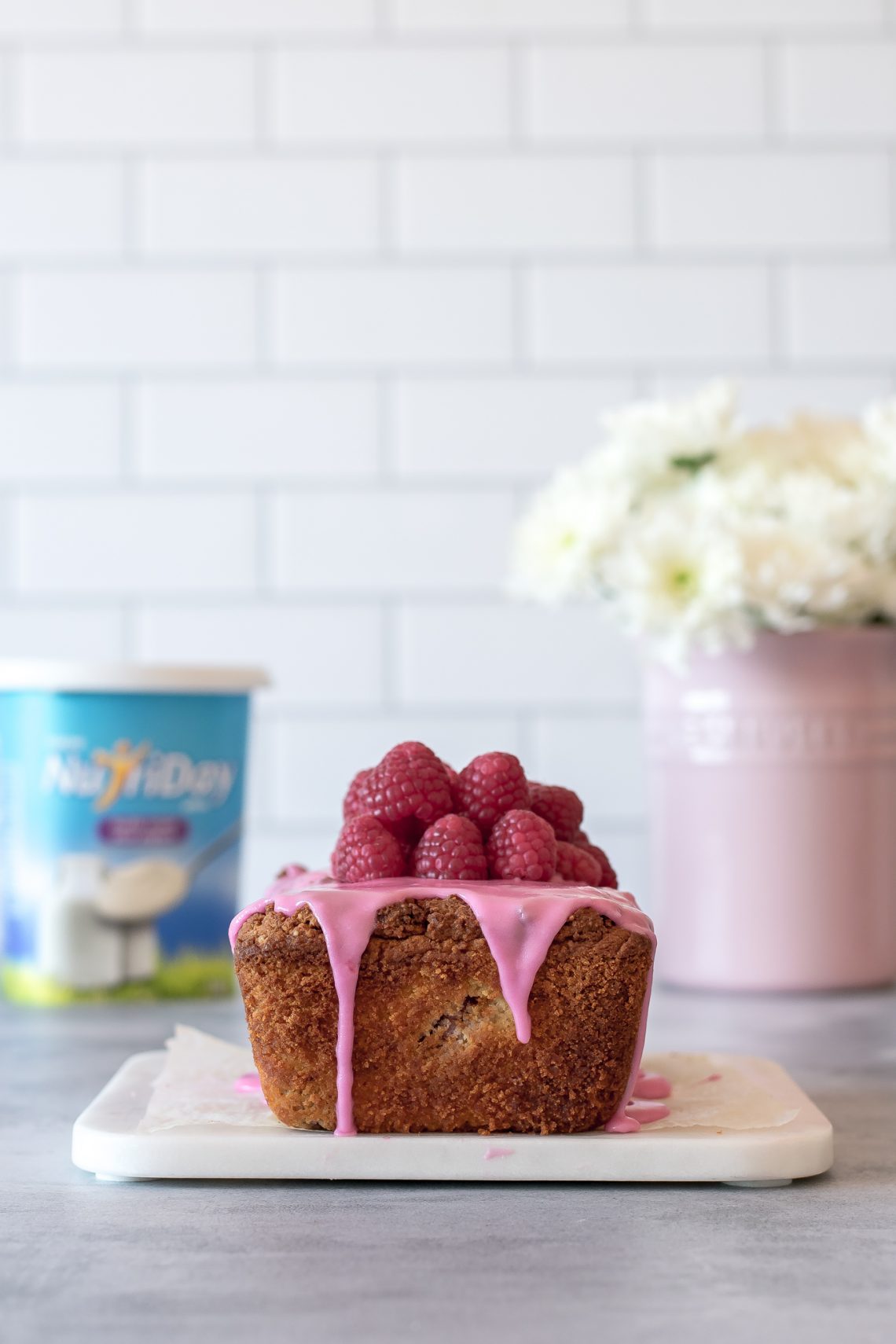 Yoghurt and Raspberry Loaf Cake 1