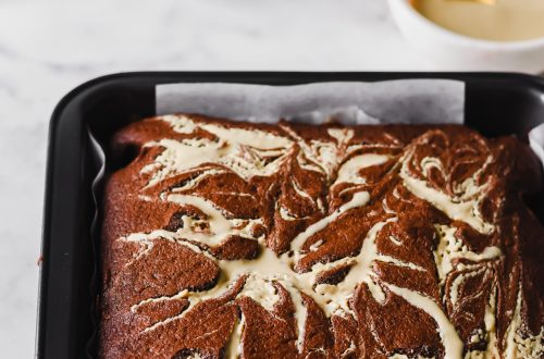Gluten Free Brownies with Tahini Swirls