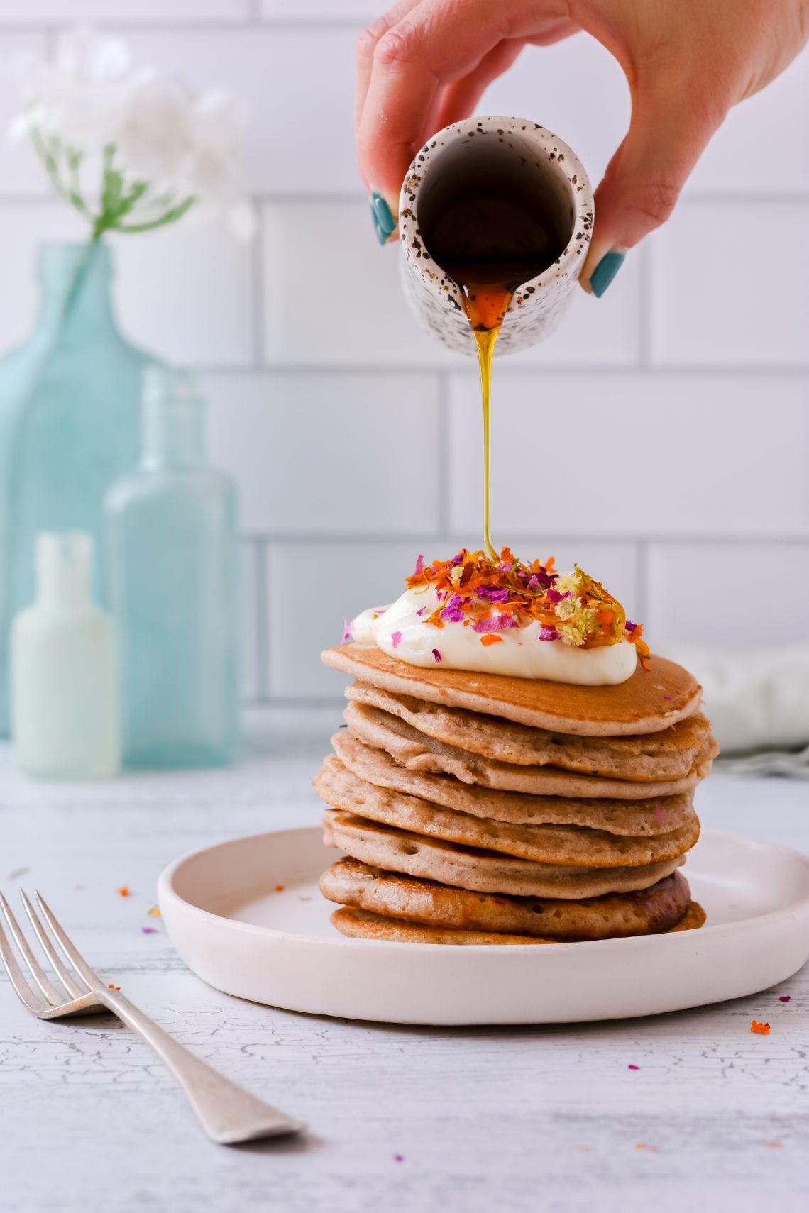 Soft Buckwheat Vanilla Pancakes 1